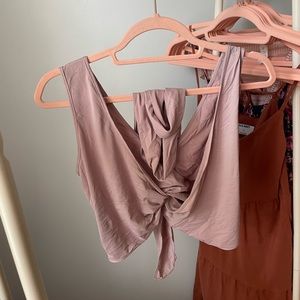 Halara Wrap v neck crop top